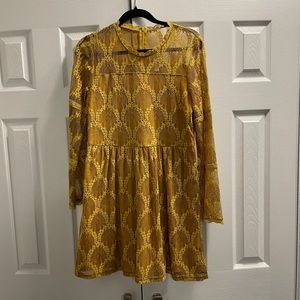70s style all over lace dress